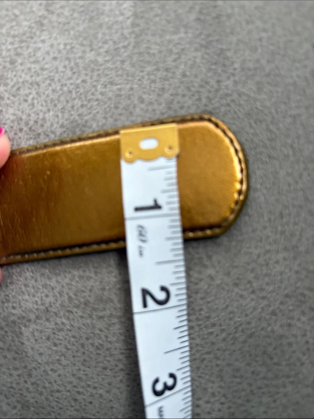 Ritz Metallic Gold Belt Oval Buckle L Vtg